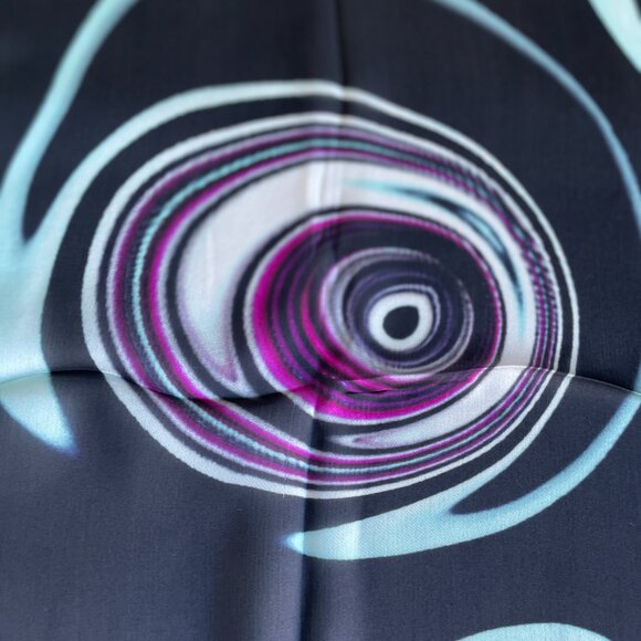 Fendi Silk Scarf – Abstract Modern Print - Picture 7 of 15